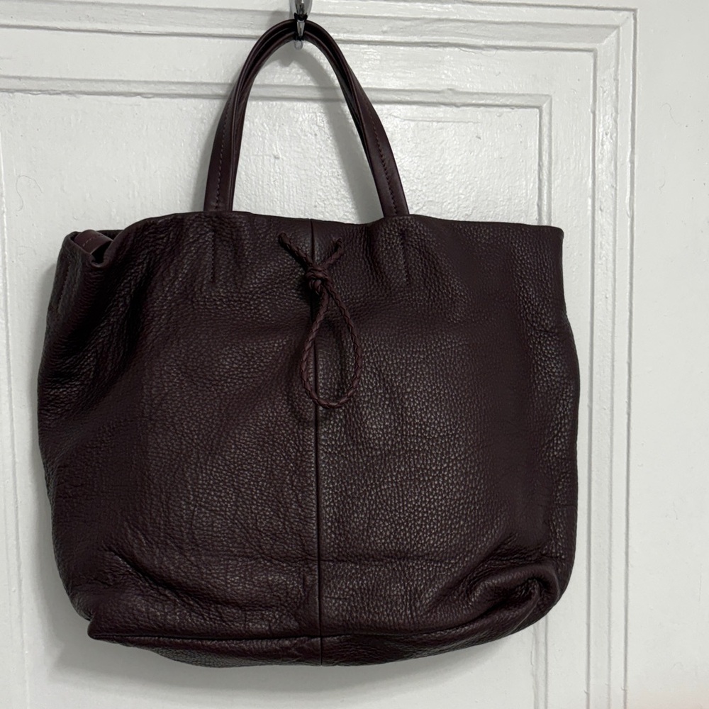 Shinola Rich Plum Leather Tote